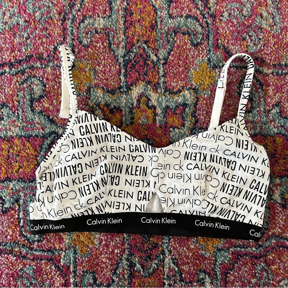 Calvin Klein Women's Black and White Bralette